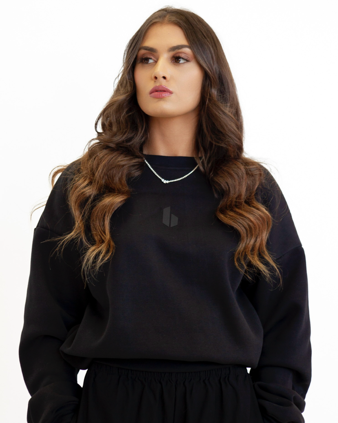 ToneOnTone Sweatshirt | BLACK