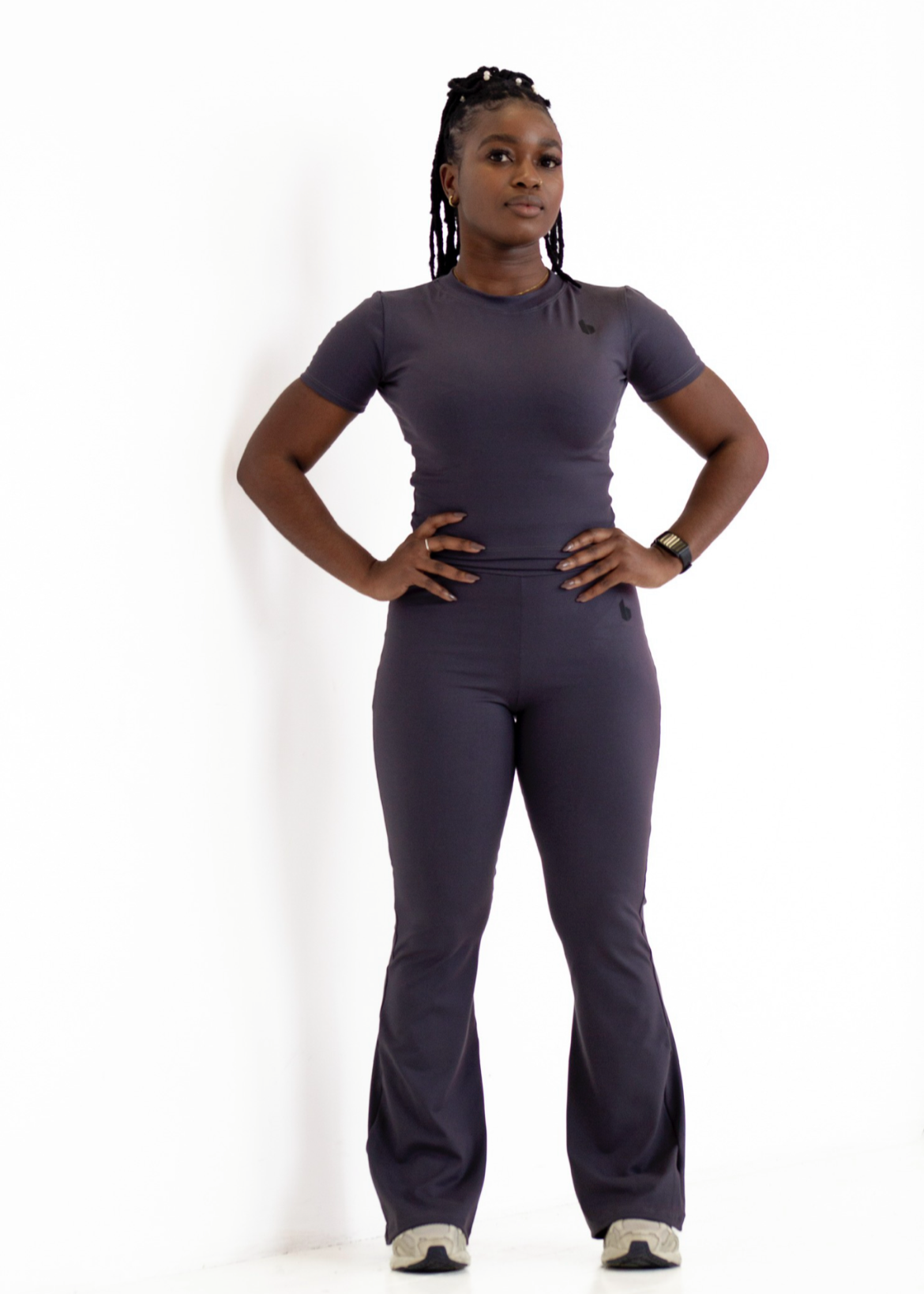 Forma Pilates Flare Leggings | Charcoal Plum