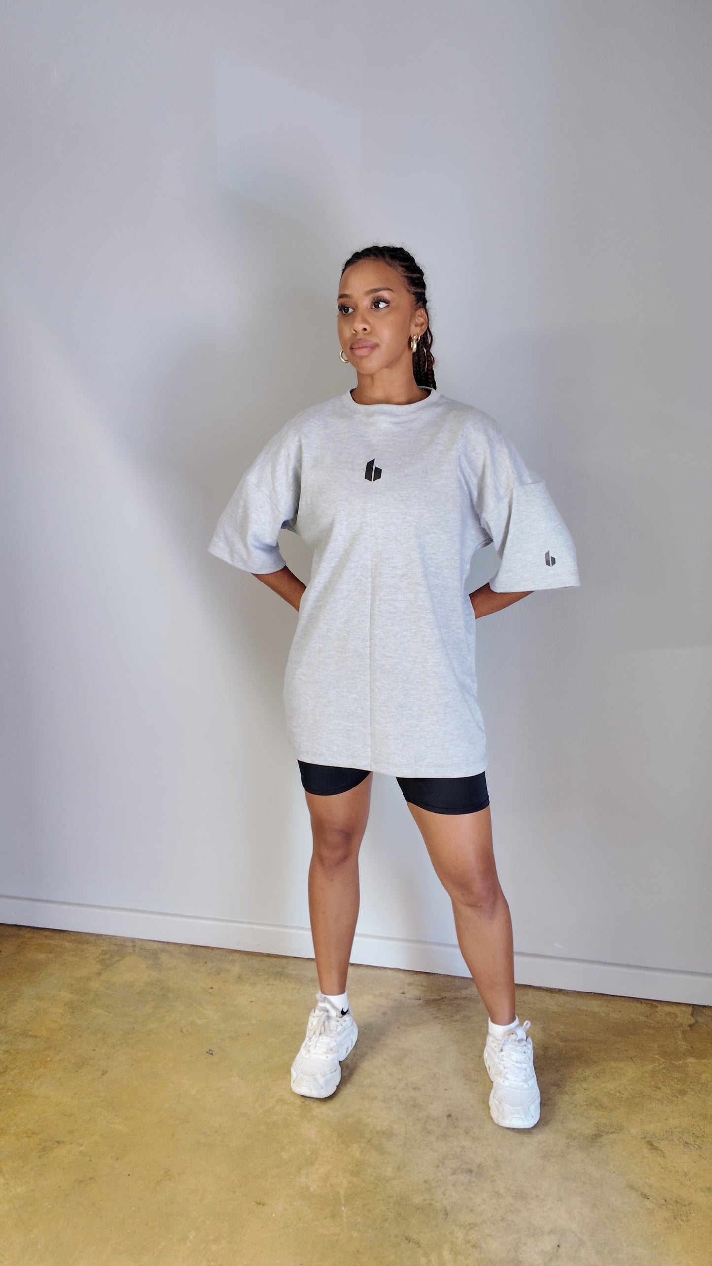 Oversized Tee (Unisex) | Melange Grey