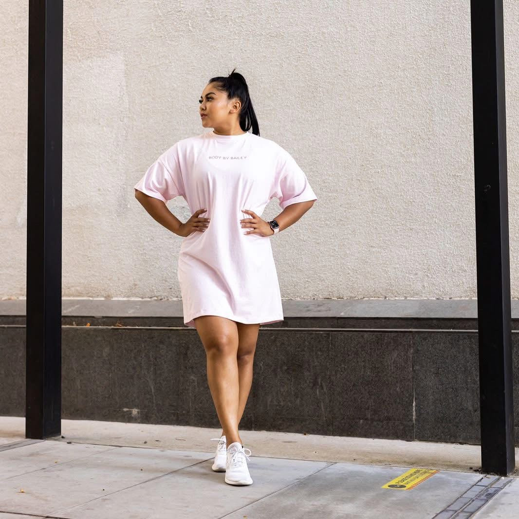 Oversized T-Dress | SOFT PINK