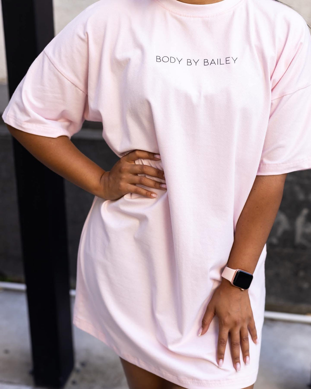 Oversized T-Dress | SOFT PINK