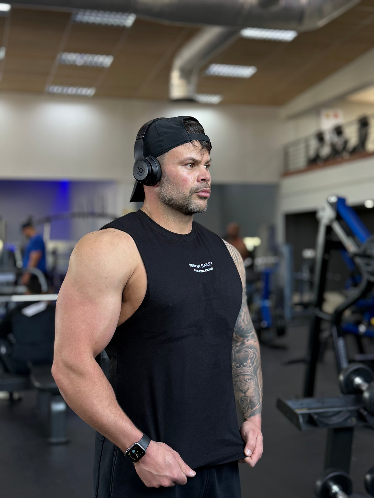 Men’s Mid-Length Athletic Club Tank | BLACK