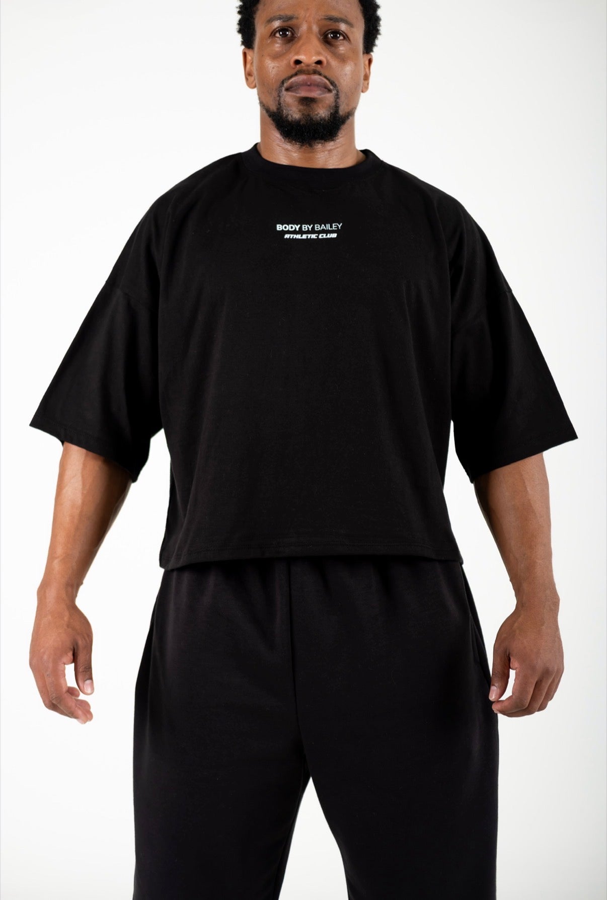 Unisex Mid-Length Oversized Tee | BLACK