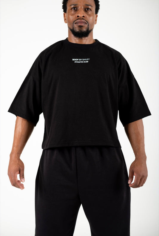 Unisex Mid-Length Oversized Tee | BLACK