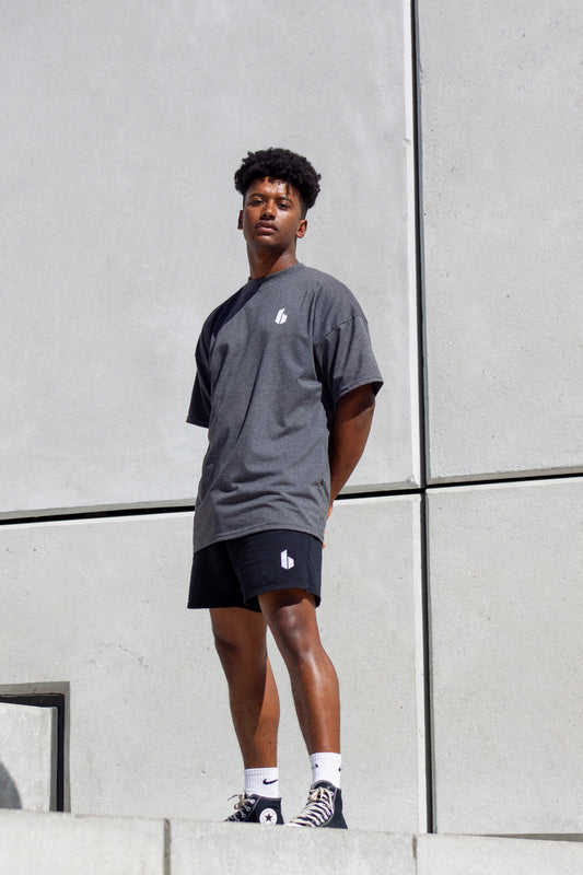 Men's Athletic Oversized Tee | Charcoal Grey