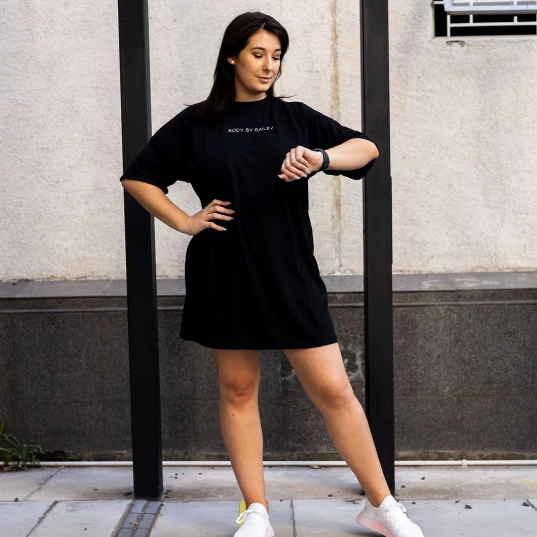 Oversized T-Dress | BLACK