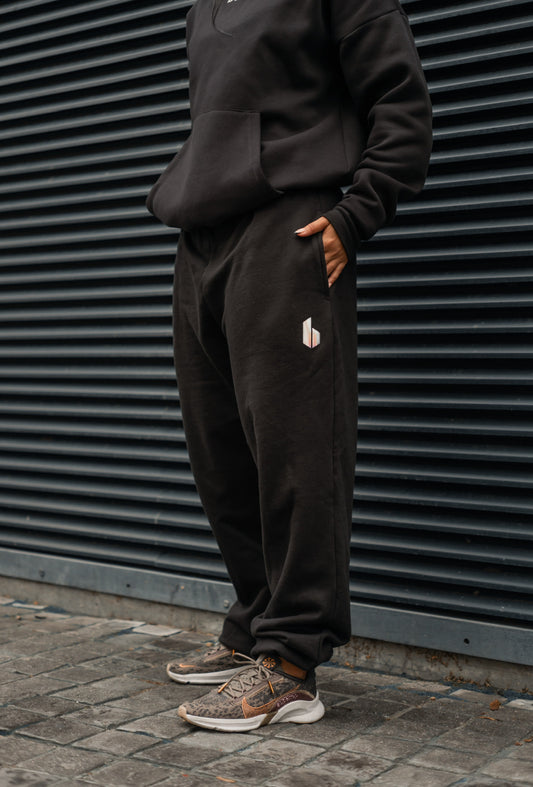 Unisex Relaxed Fit Sweatpants | Black