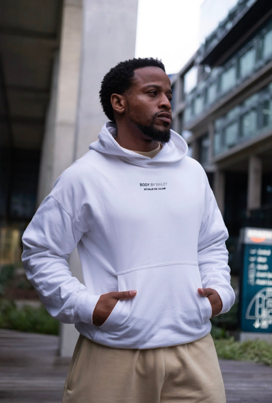 Unisex Athletic Club Oversized Hoodie | White