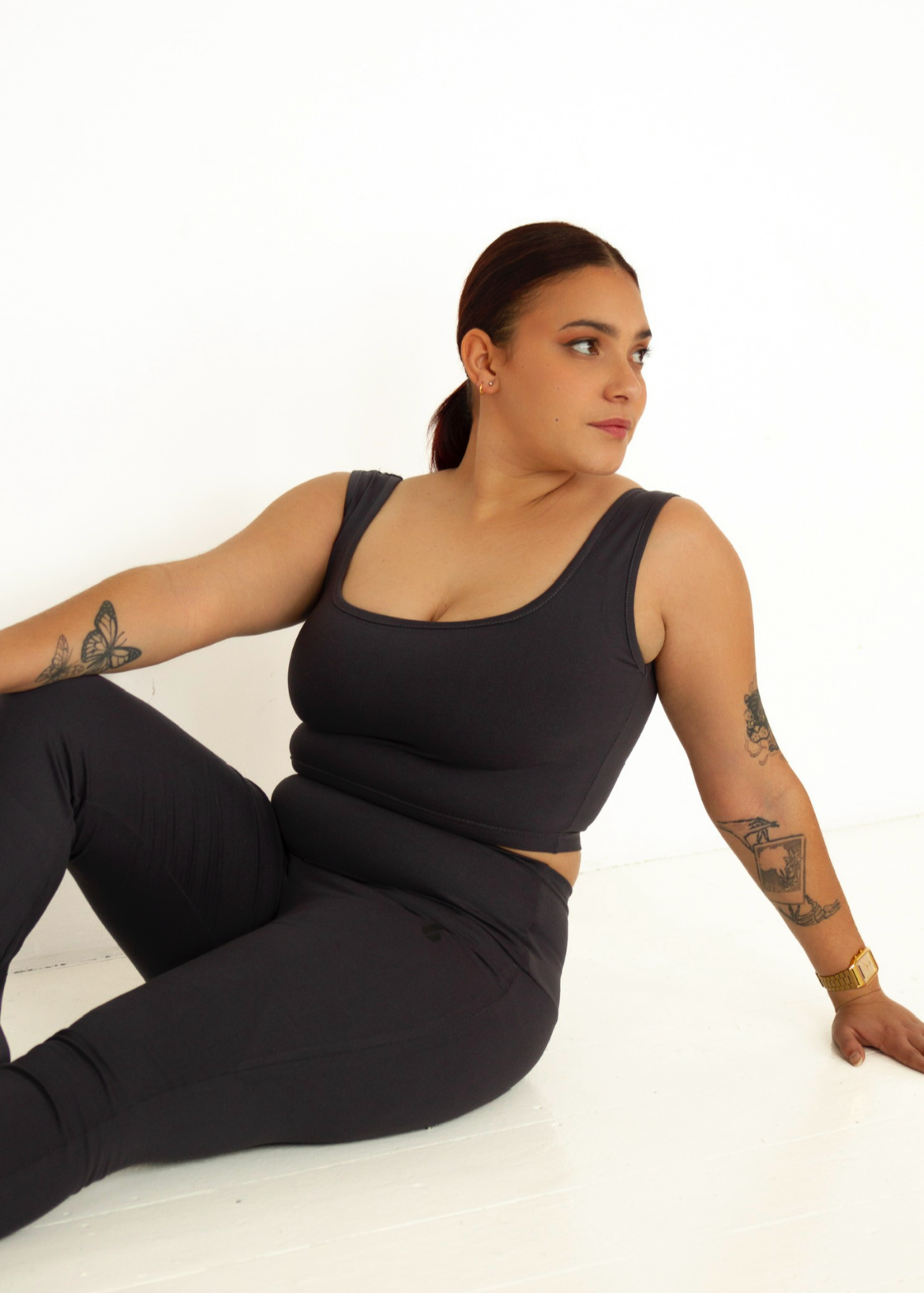 Forma Crop Tank | Charcoal Plum