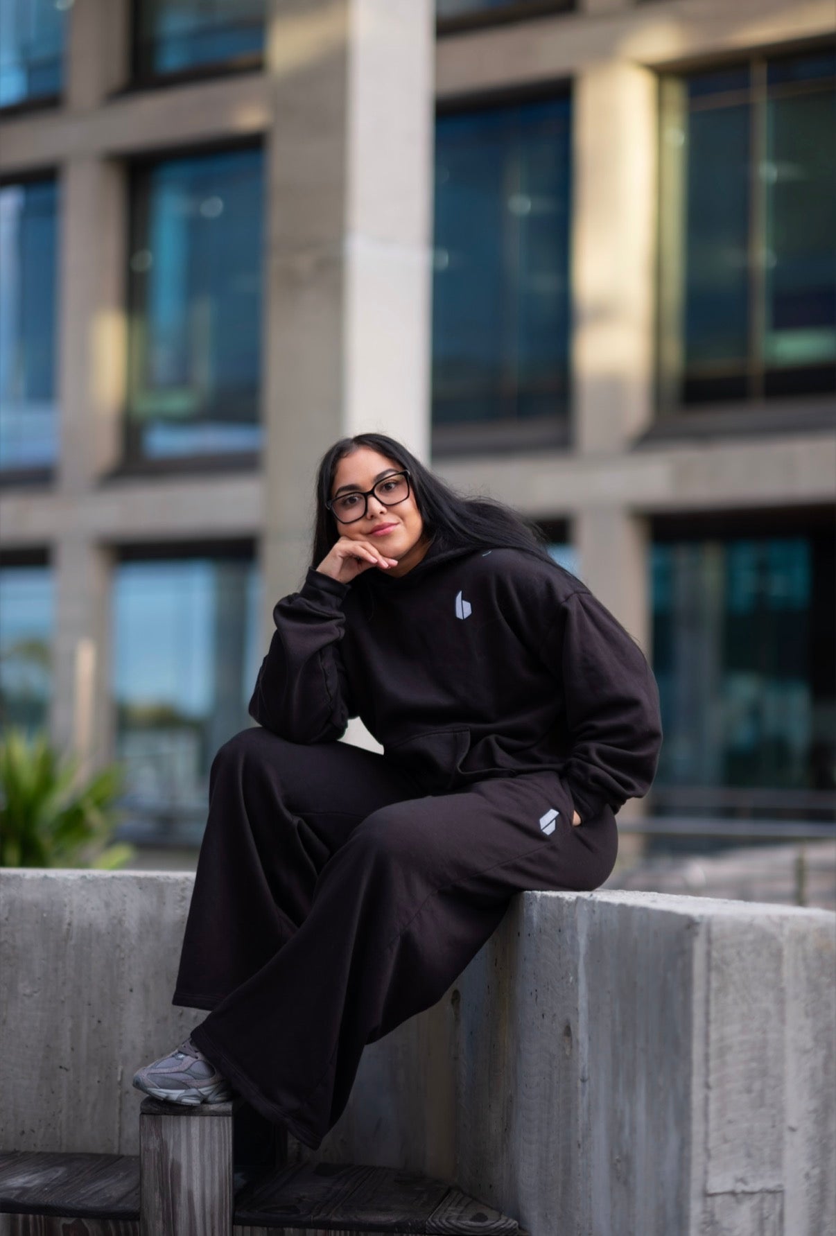 BBB Oversized Flare Tracksuit | BLACK