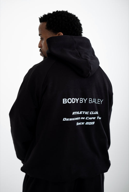 Unisex Signature Raglan Hoodie | BLACK