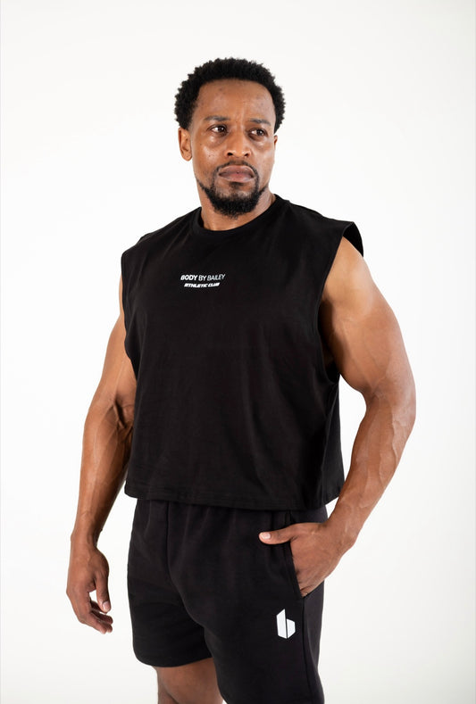 Men’s Mid-Length Athletic Club Tank | BLACK