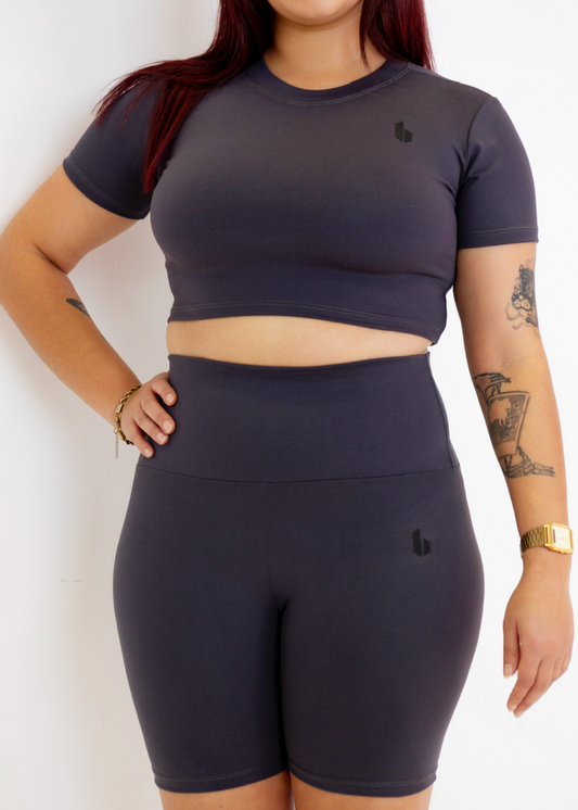 Forma Cycling Shorts | Charcoal Plum