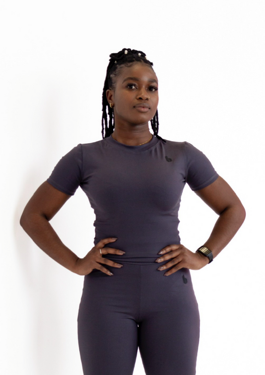 Forma Crop Top | Charcoal Plum