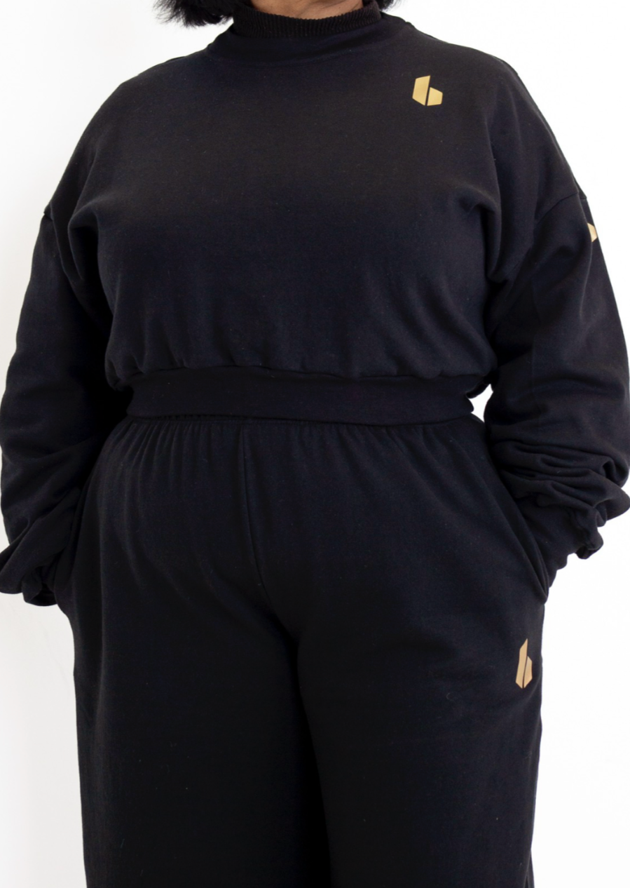 Forma Crop Sweatshirt | Black