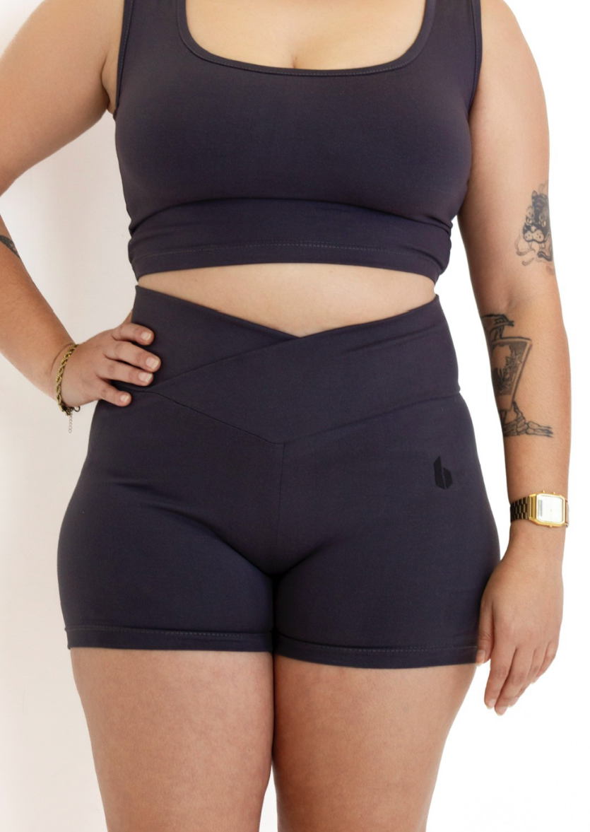 Forma Crop Tank | Charcoal Plum