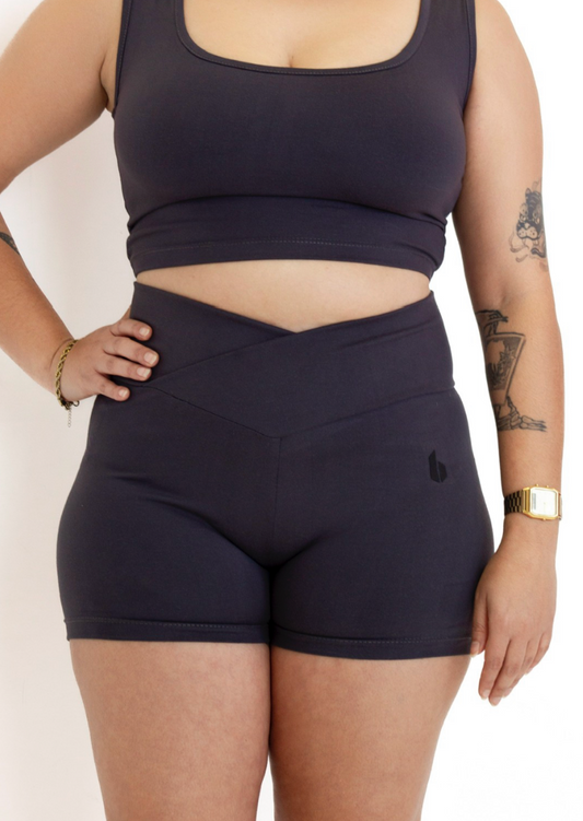 Forma Pilates V-Shorts | Charcoal Plum