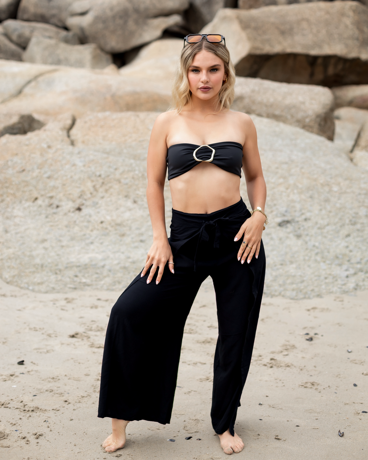 Euro Bandeau Bikini Top | Black