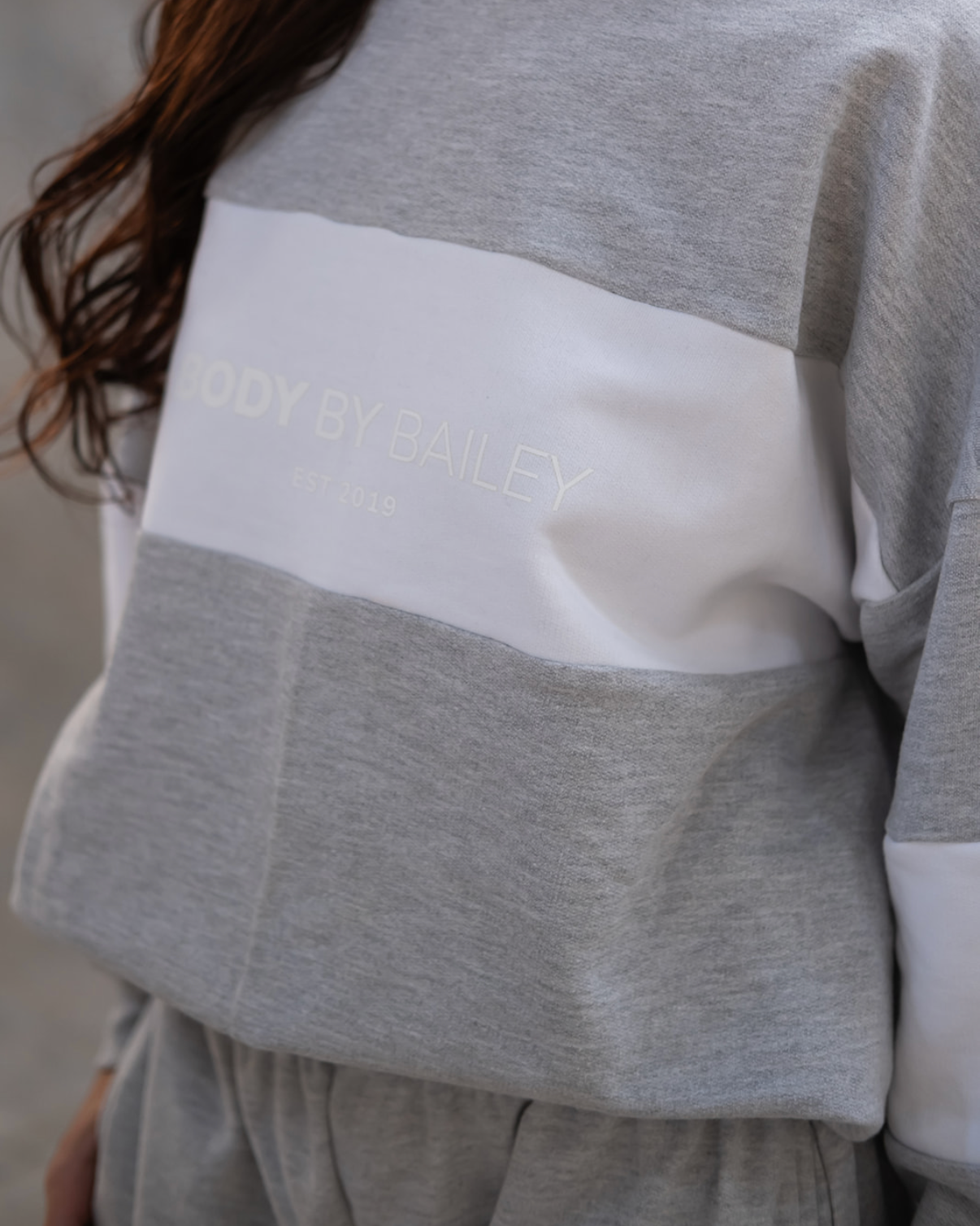 Striped Sweatshirt | GREY & WHITE