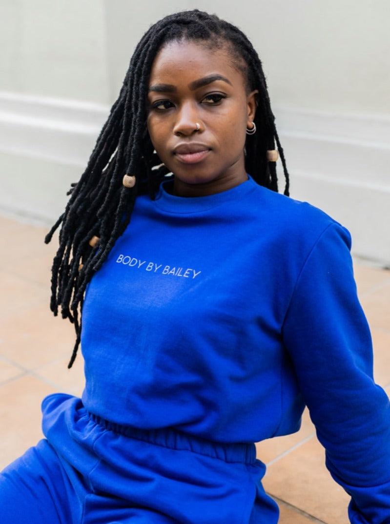 BBB Crop Crew Neck | Royal Blue