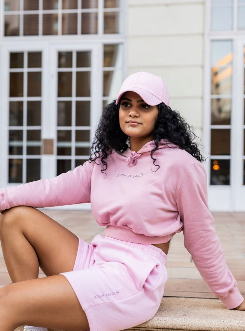 BBB Crop Hoodie | Dusty pink