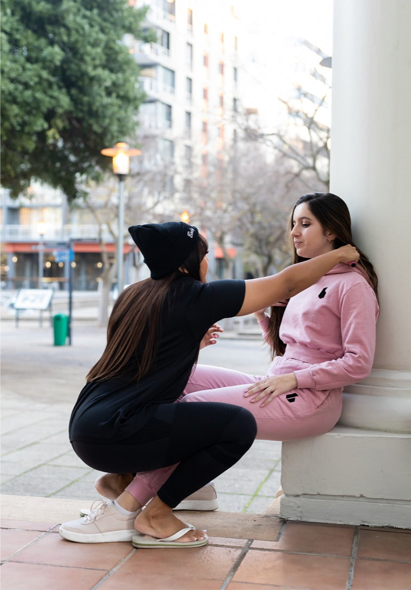 BBB Dusty Pink Tracksuit | Logo Detail