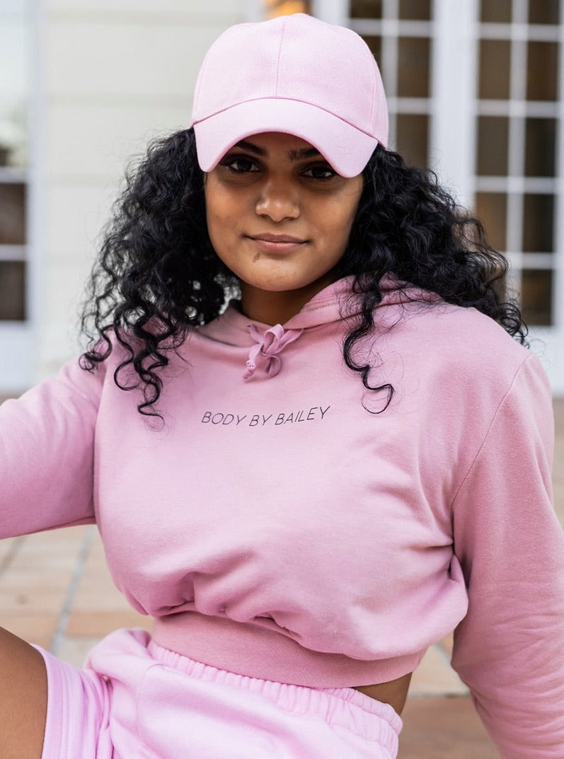 BBB Crop Hoodie | Dusty pink